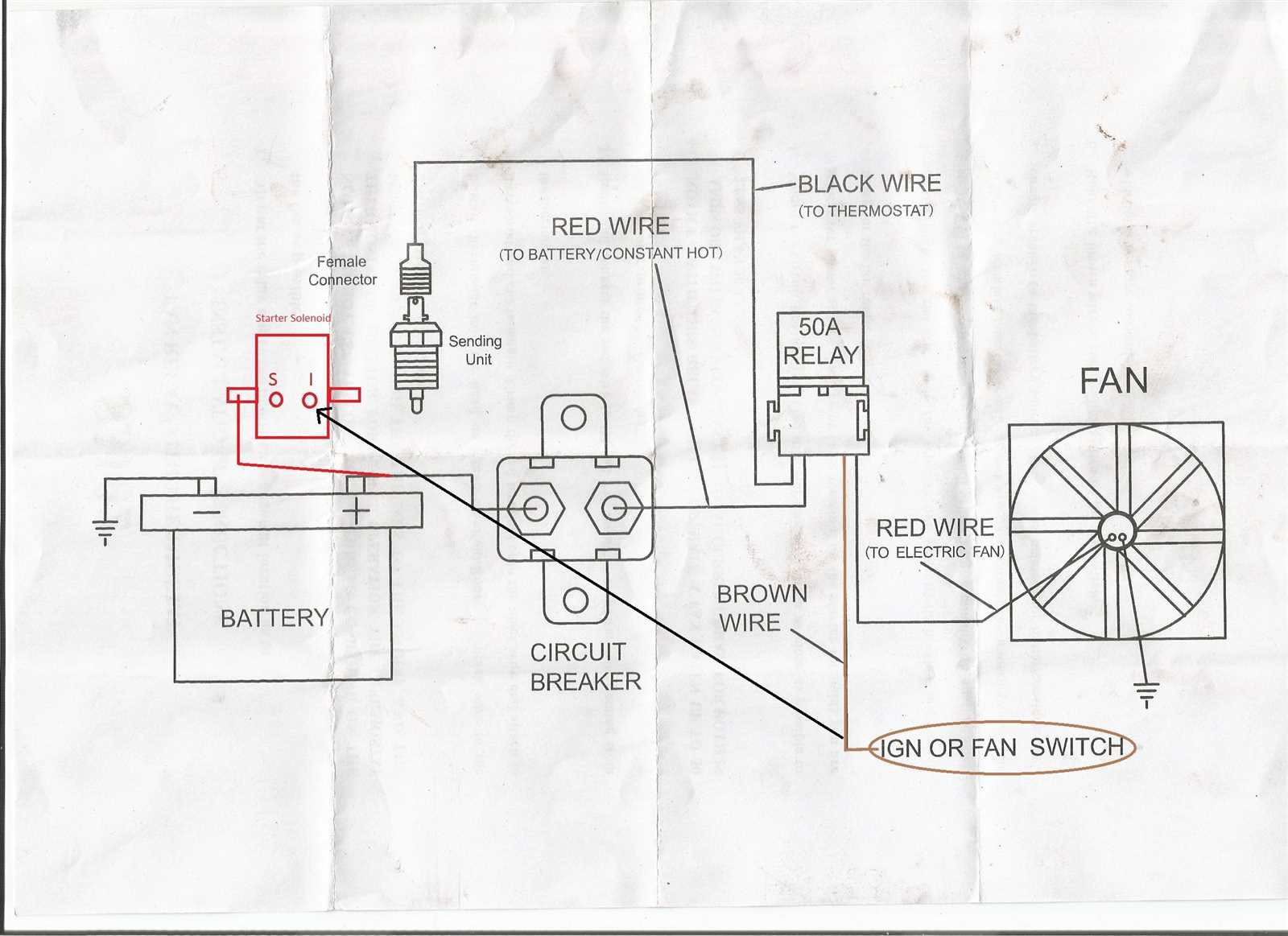 electric cooling fan relay wiring diagram