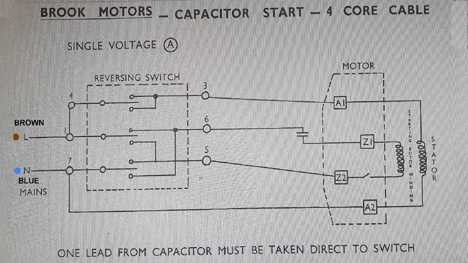 reversing a single phase motor wiring diagram