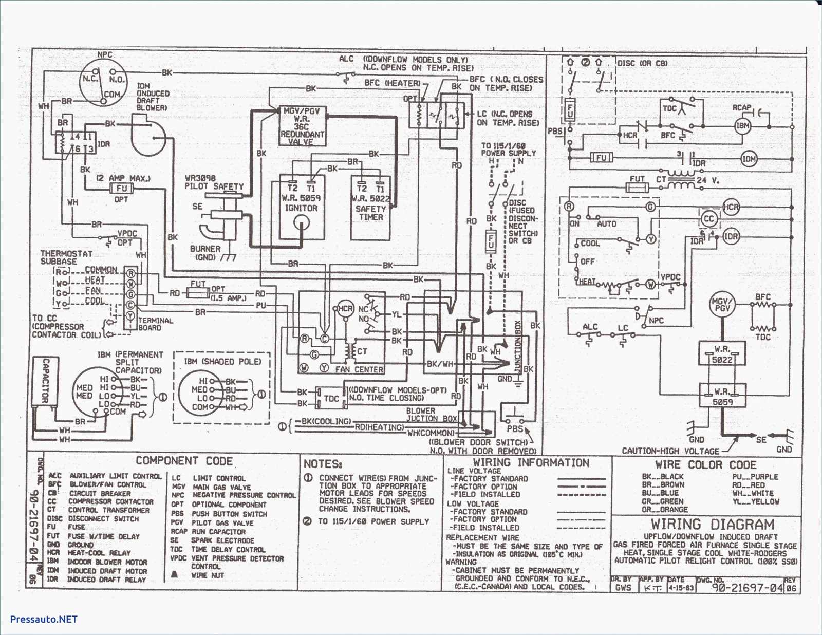 gas furnace wiring diagram