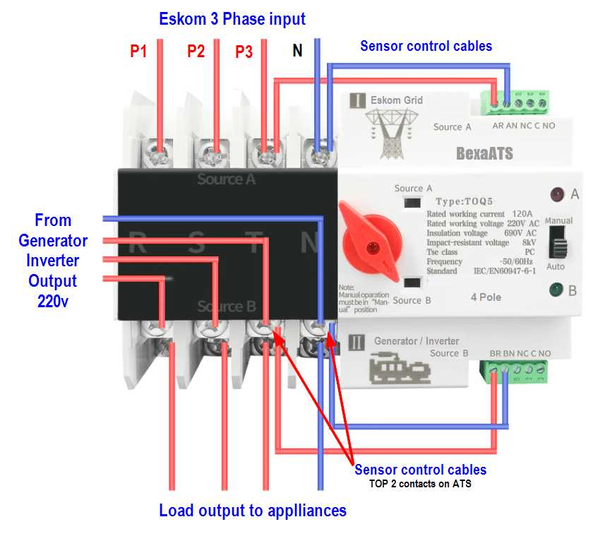 rv transfer switch wiring diagram