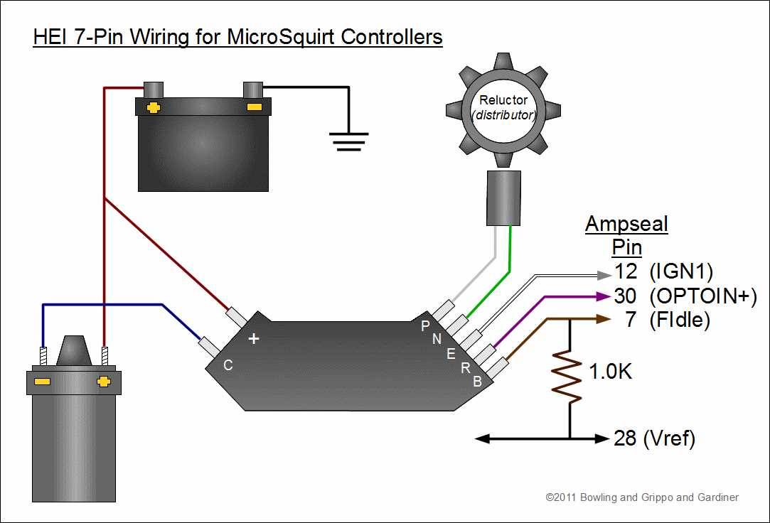 2 wire hei distributor wiring diagram