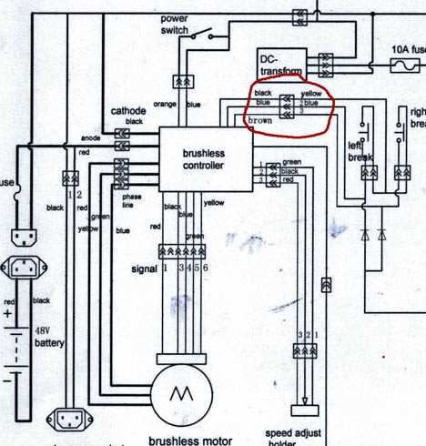 scooter 36 volt e bike controller wiring diagram