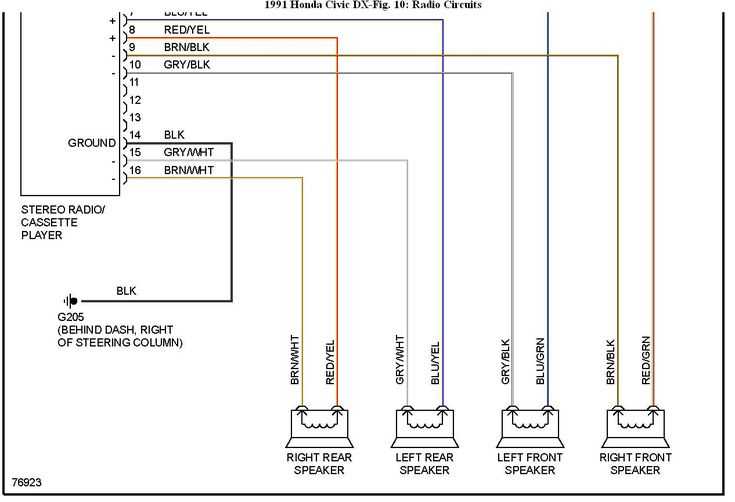 2003 honda civic radio wiring diagram