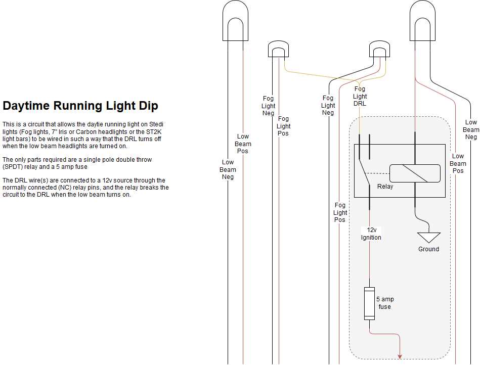 wiring diagram for daylight running lights