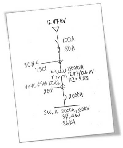 single line diagram for house wiring