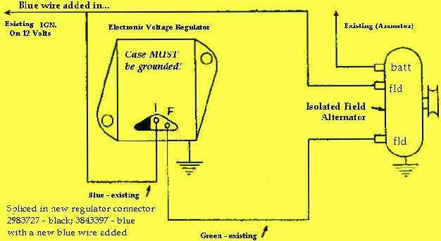 alternator voltage regulator wiring diagram