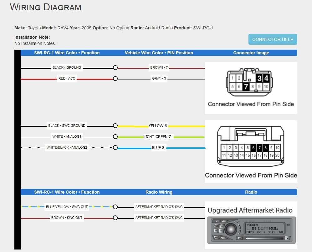 steering wheel control wiring diagram