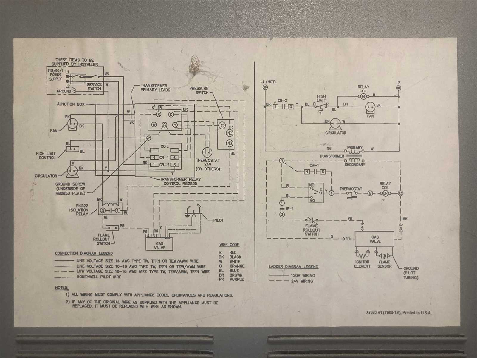 wiring diagram for a furnace