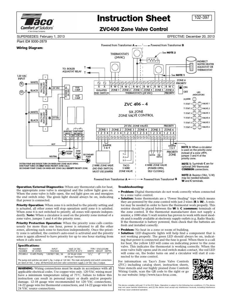 taco 3 wire zone valve wiring diagram