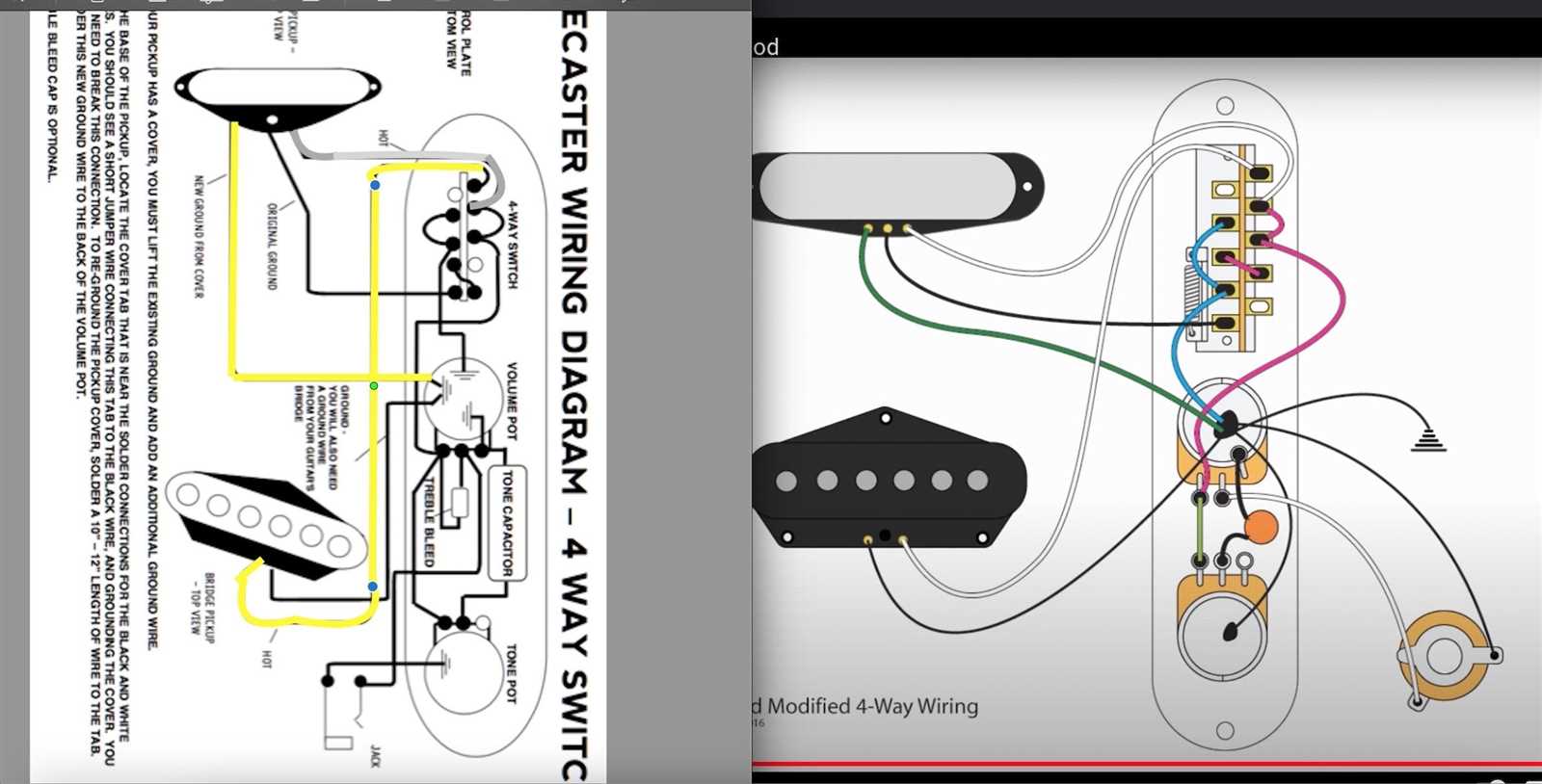 telecaster 4 way wiring diagram