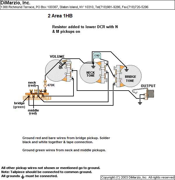 hss wiring diagram 5 way switch 1 volume 1 tone