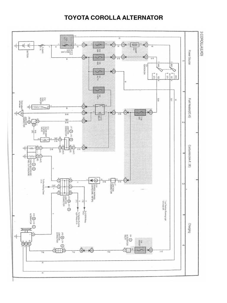 toyota 4 wire alternator wiring diagram