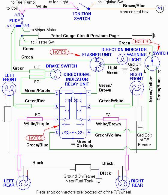 turn signal wiring schematic diagram