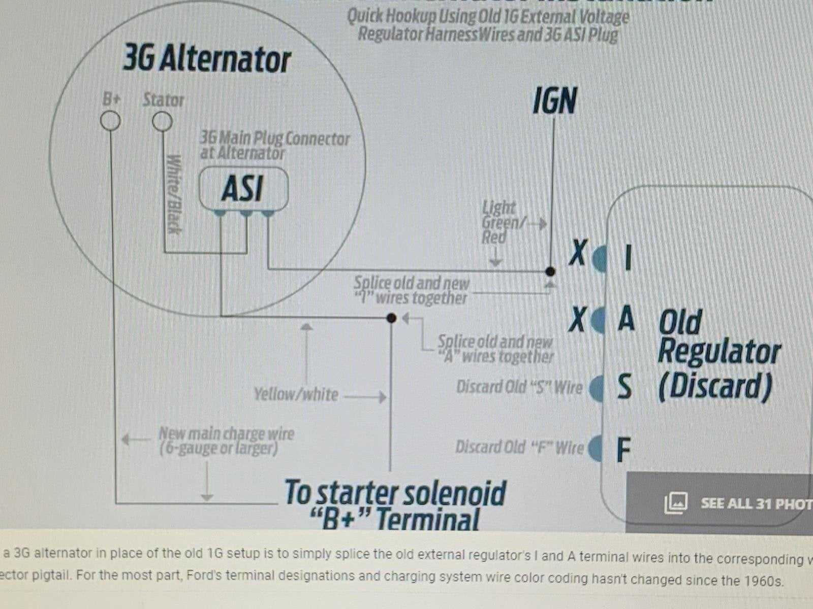 ford external voltage regulator wiring diagram