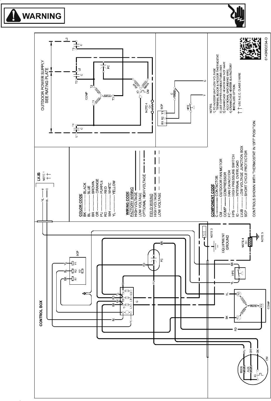 wiring diagram for goodman a c unit