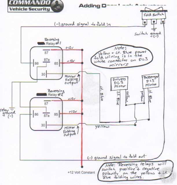 gm power mirror wiring diagram