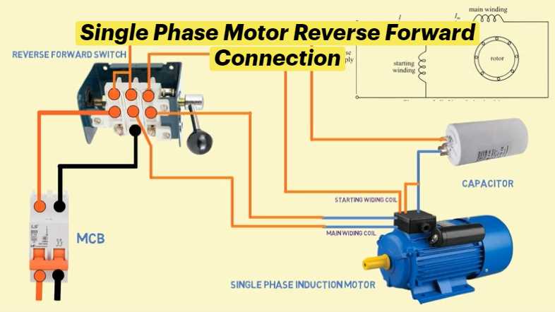 single phase forward reverse switch wiring diagram