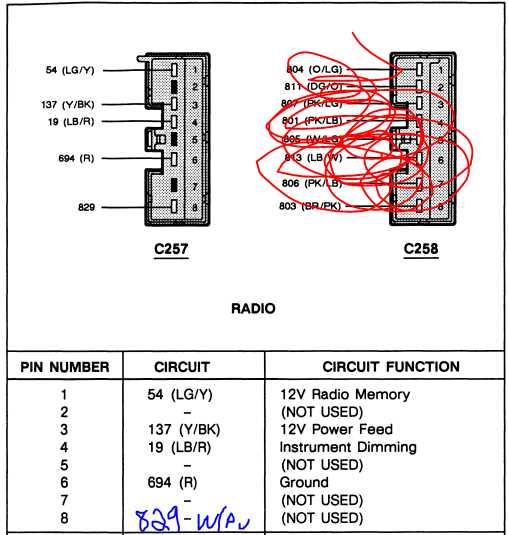 97 ford ranger radio wiring diagram