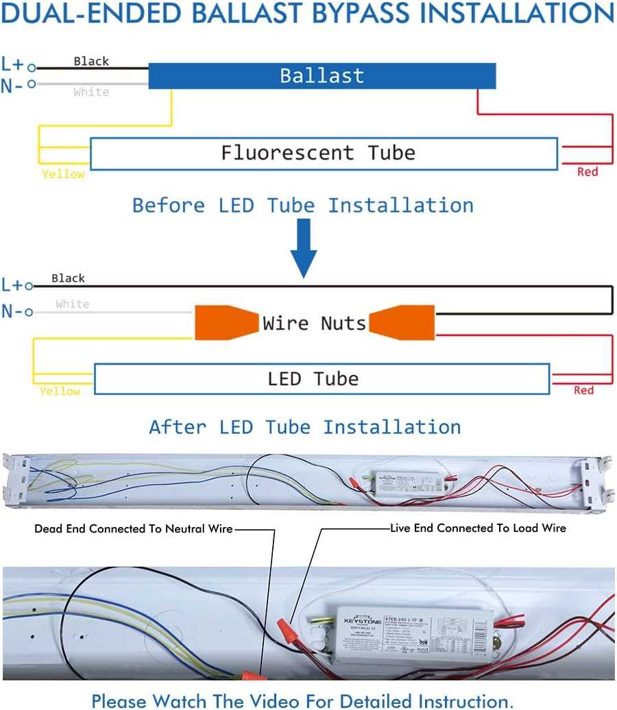 8 foot led bulbs single pin ballast bypass wiring diagram