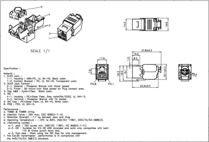 keystone jack cat6 wiring diagram