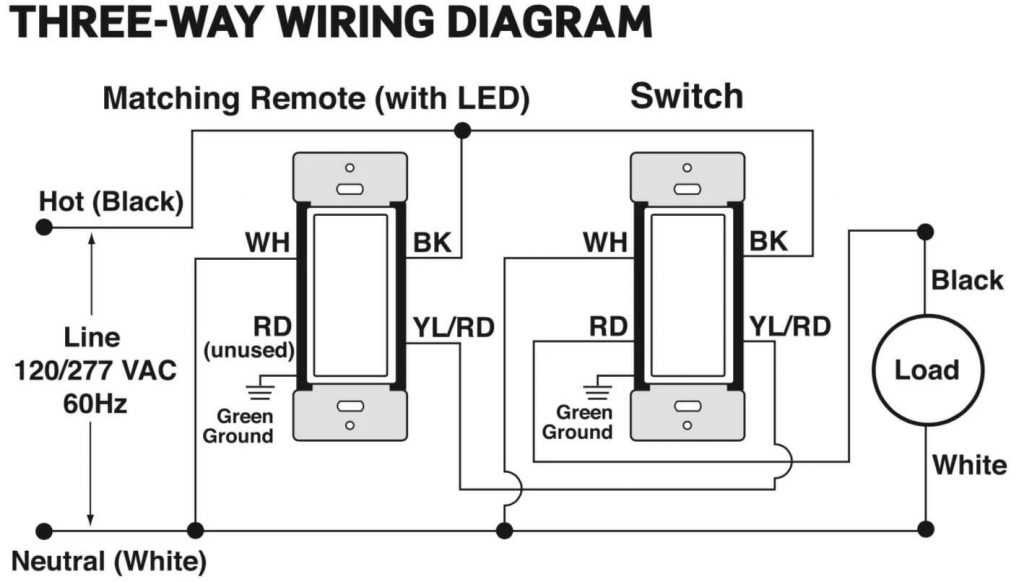 diagram of three way switch wiring