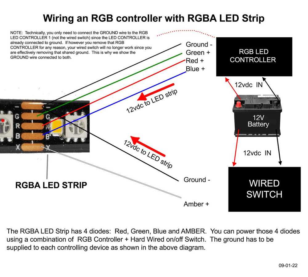 led strip light wiring diagram