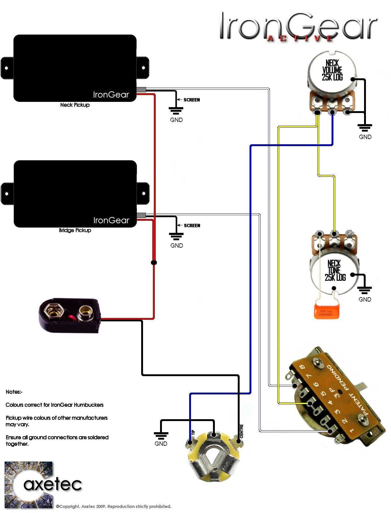 one pickup wiring diagram