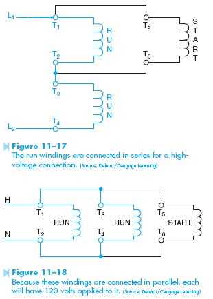 dual voltage motor wiring diagram