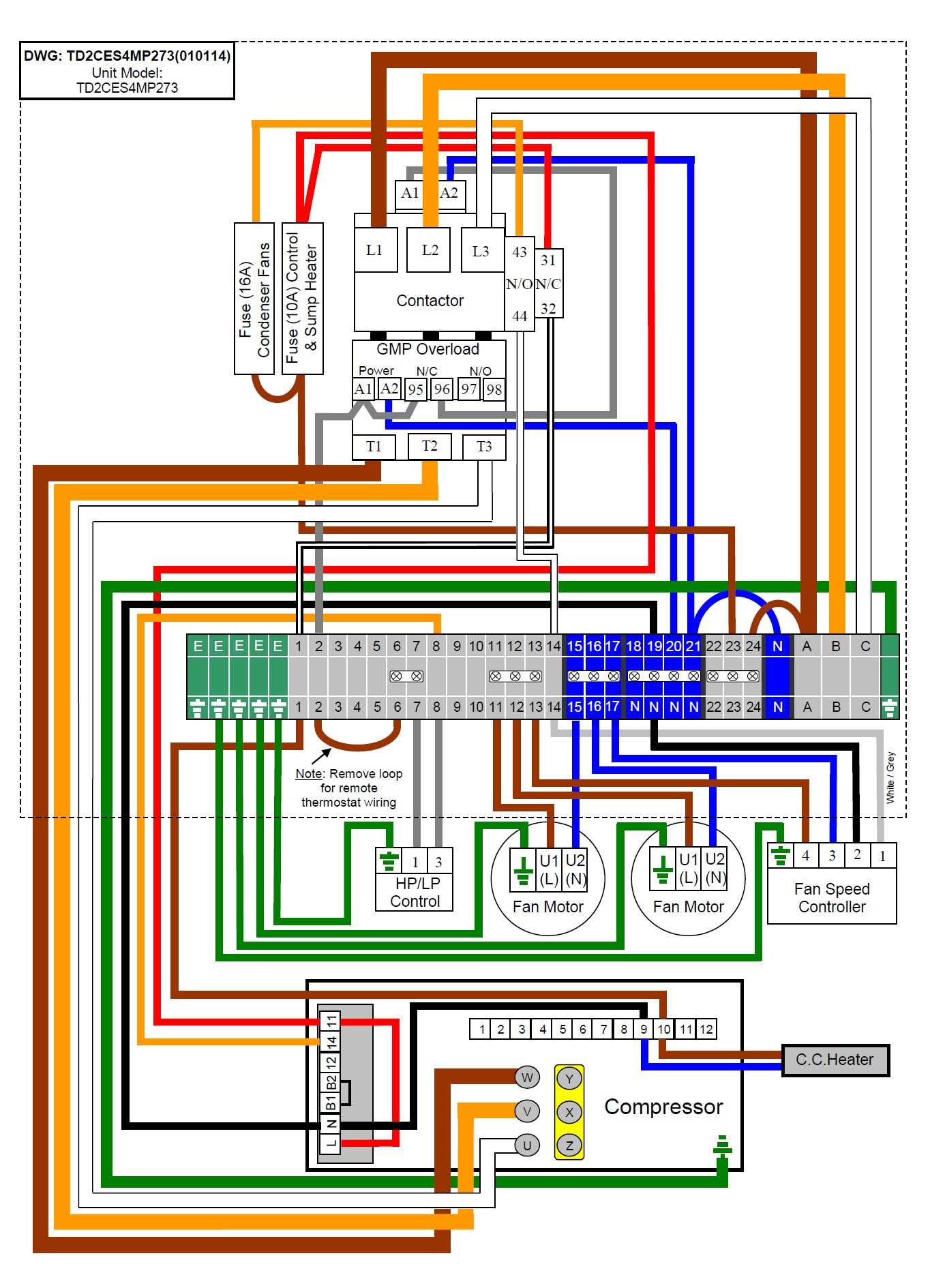 condensing unit wiring diagram