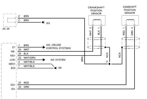 diagram 3 wire camshaft position sensor wiring harness