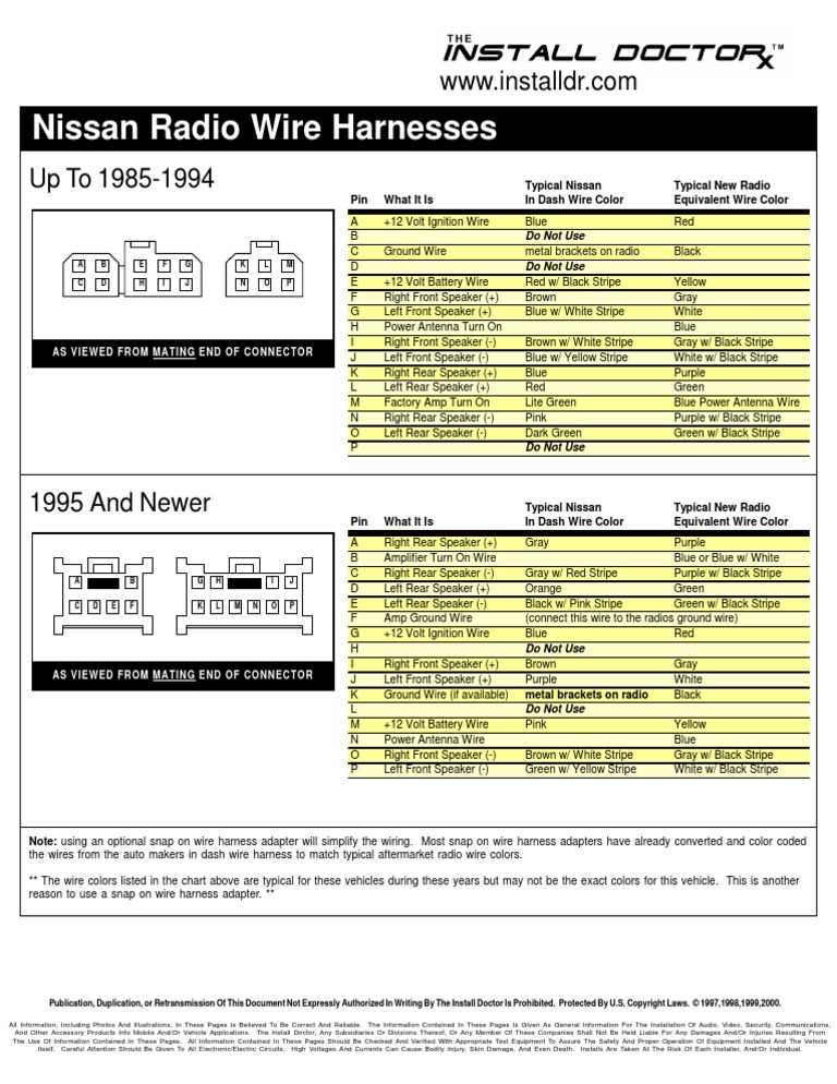 harness diagram toyota stereo wiring colours