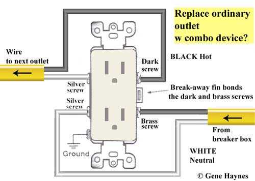 gfci switch combo wiring diagram