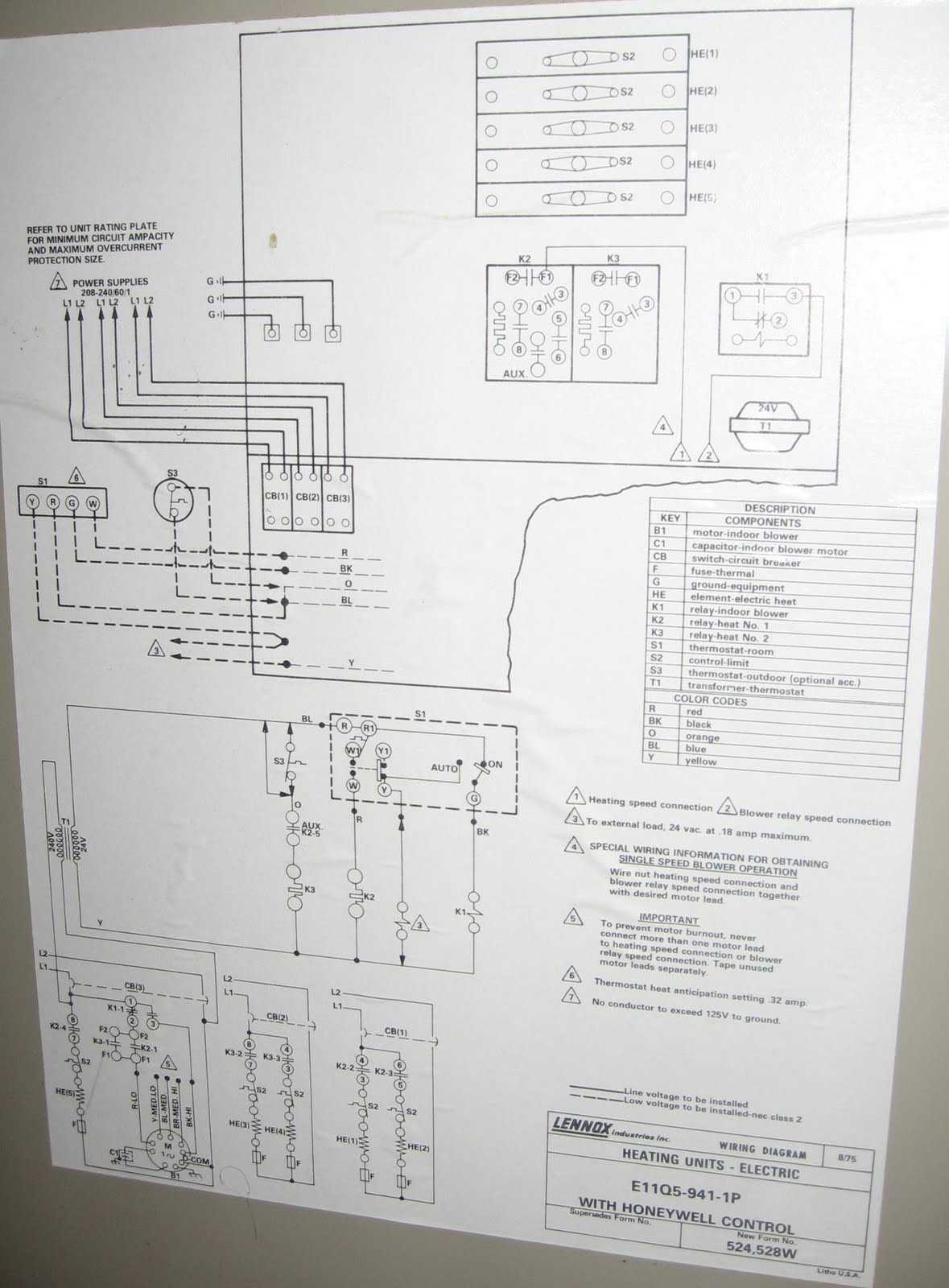 electric furnace wiring diagram