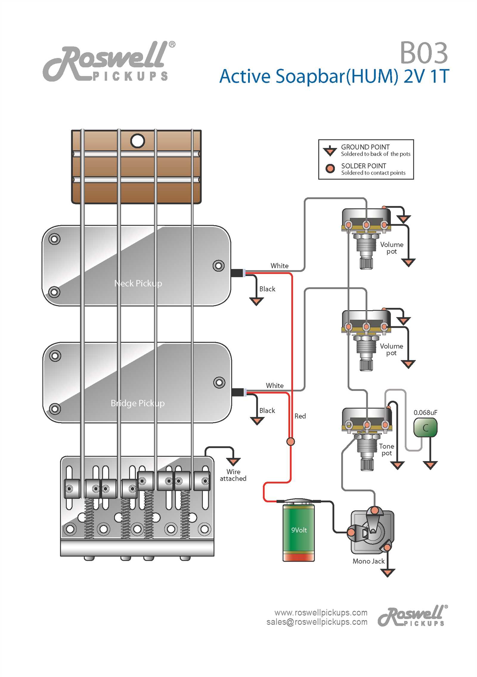 1 humbucker 1 volume 1 tone wiring diagram