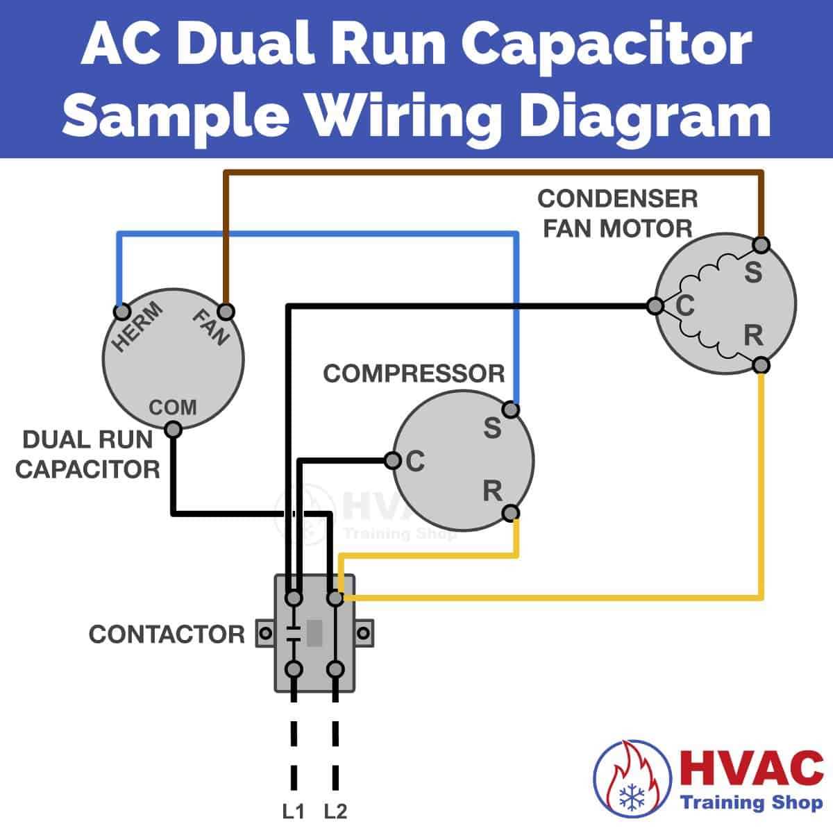 wiring diagram for run capacitor