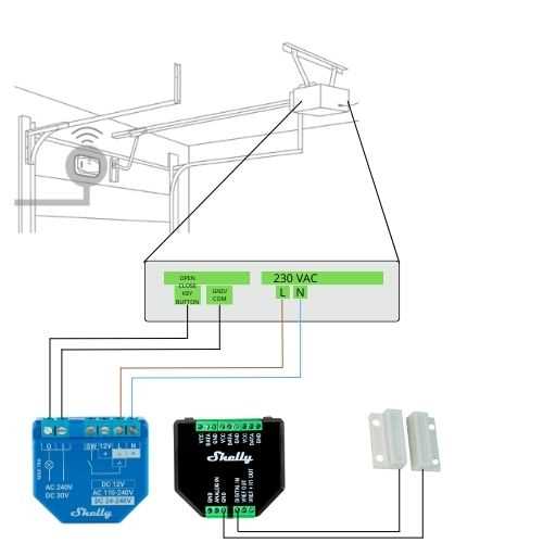 wiring diagram garage door opener