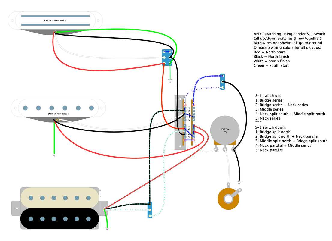 wiring diagram humbucker pickup