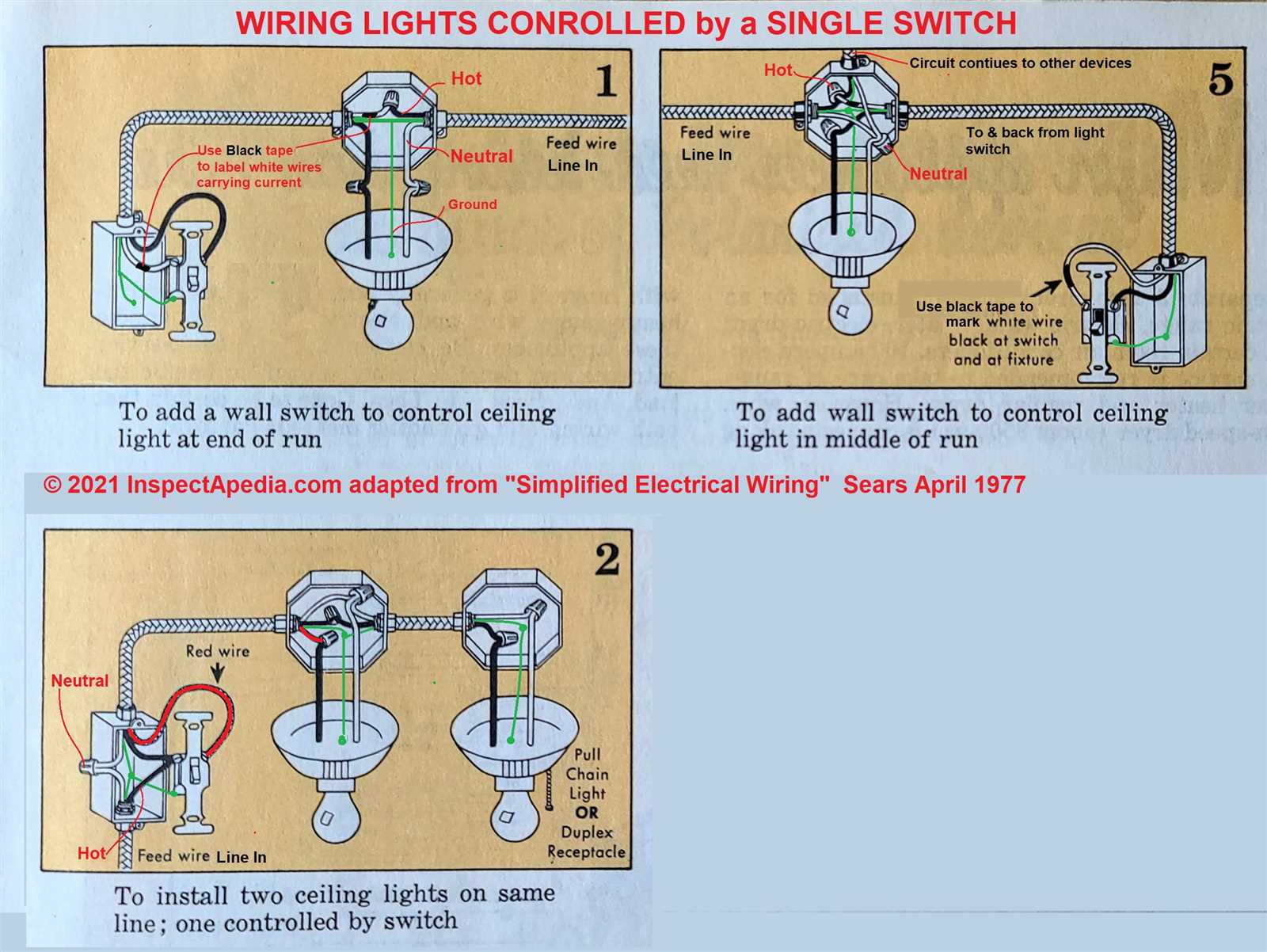 wiring diagram for a light switch