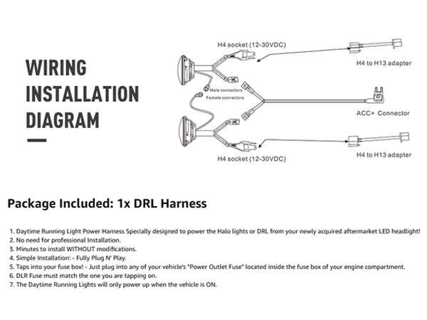 halo headlights wiring diagram