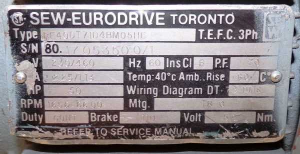 sew eurodrive motor wiring diagram