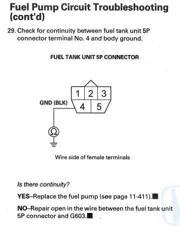 fuel pump wiring harness diagram