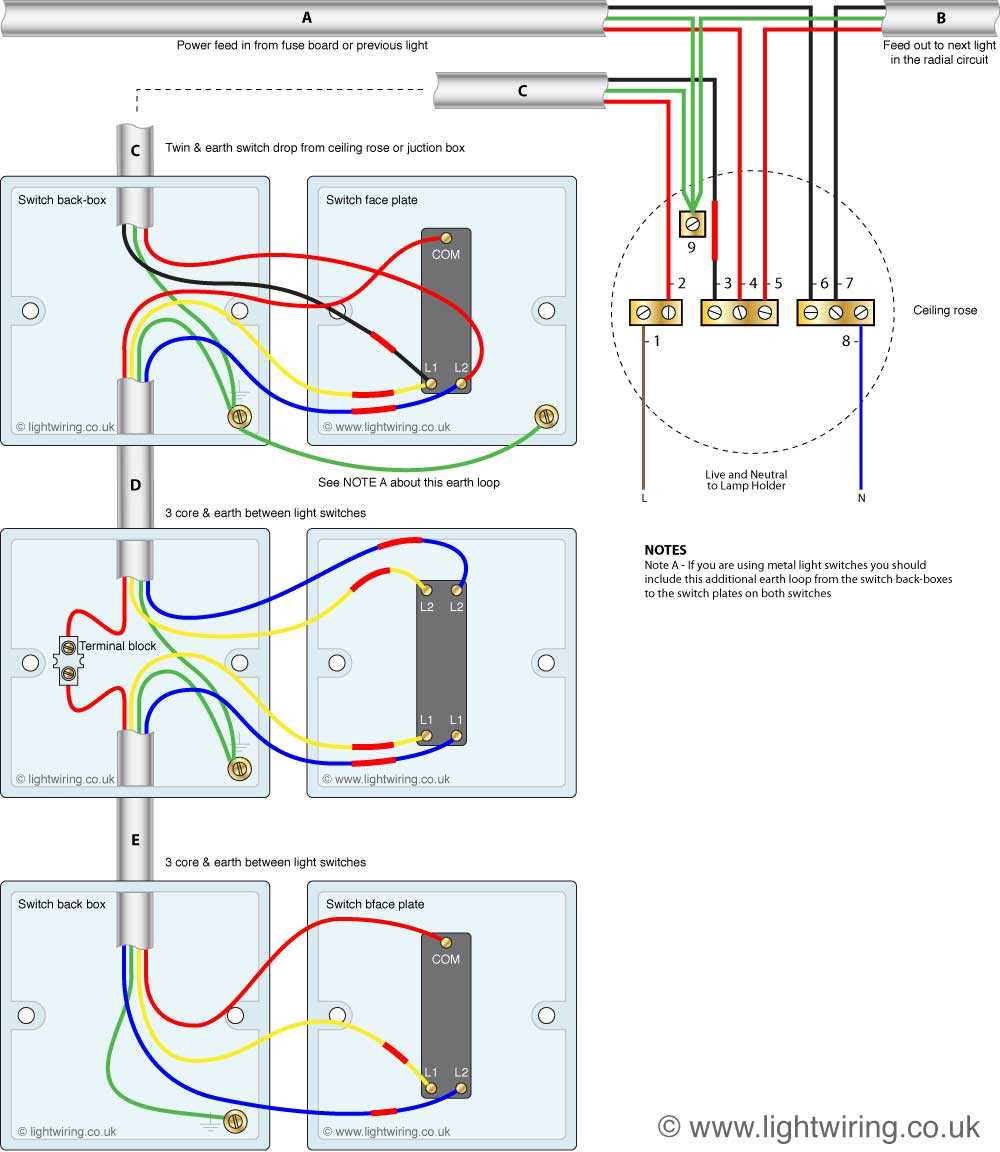 3 way lighting switch wiring diagram