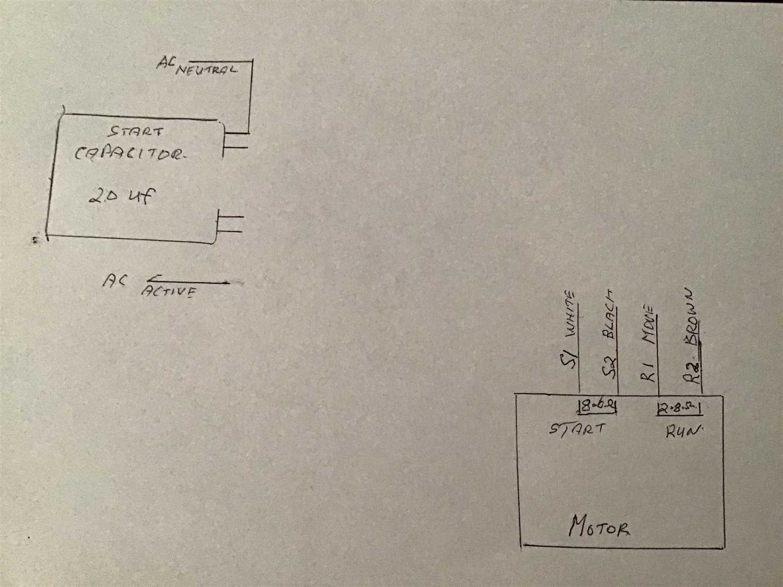 wiring diagram capacitor start motor