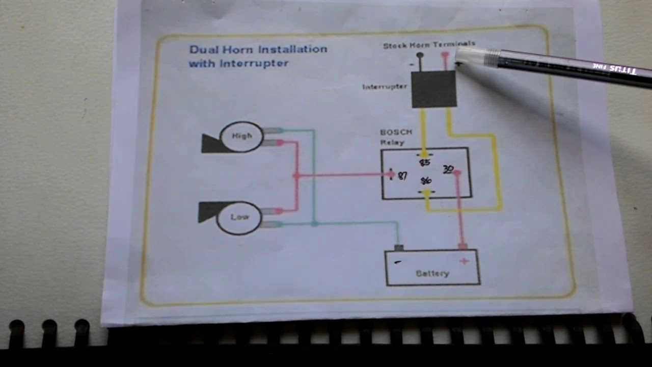 wiring diagram for horn relay