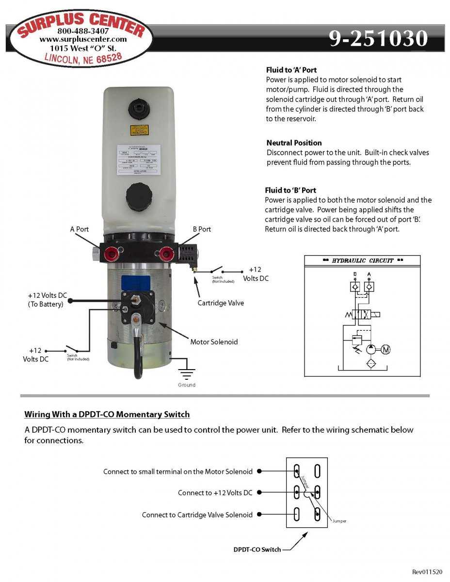 dump truck 12 volt hydraulic pump wiring diagram