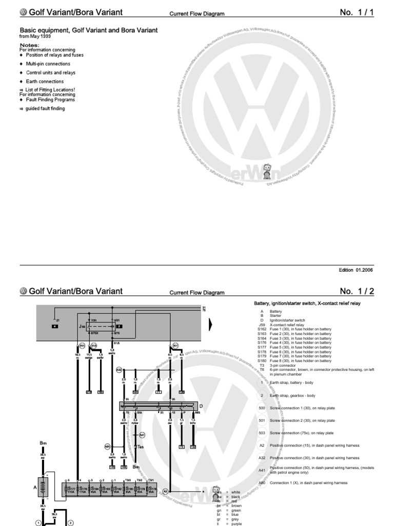 vw wiring diagrams free downloads