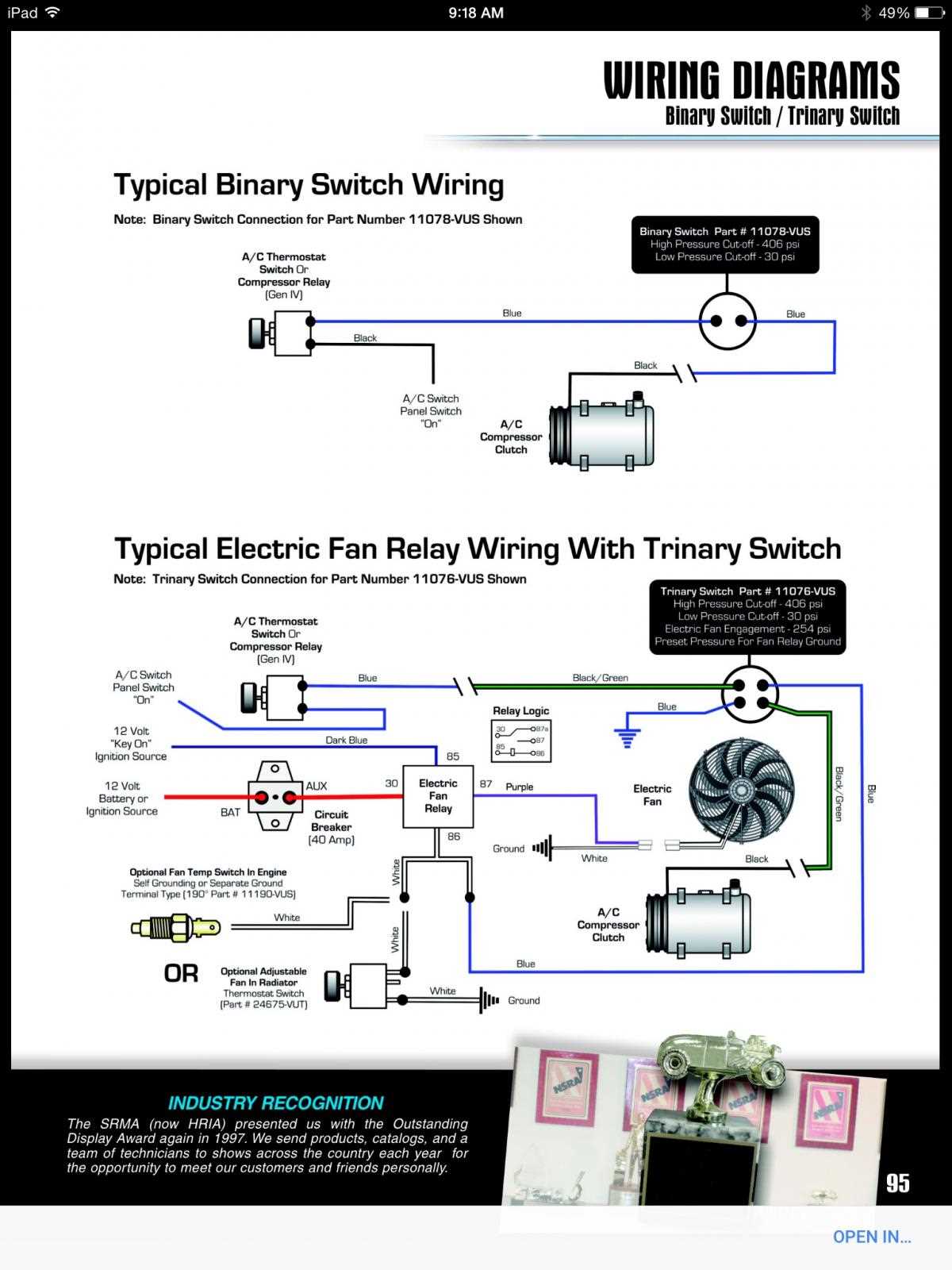 vintage air trinary switch wiring diagram