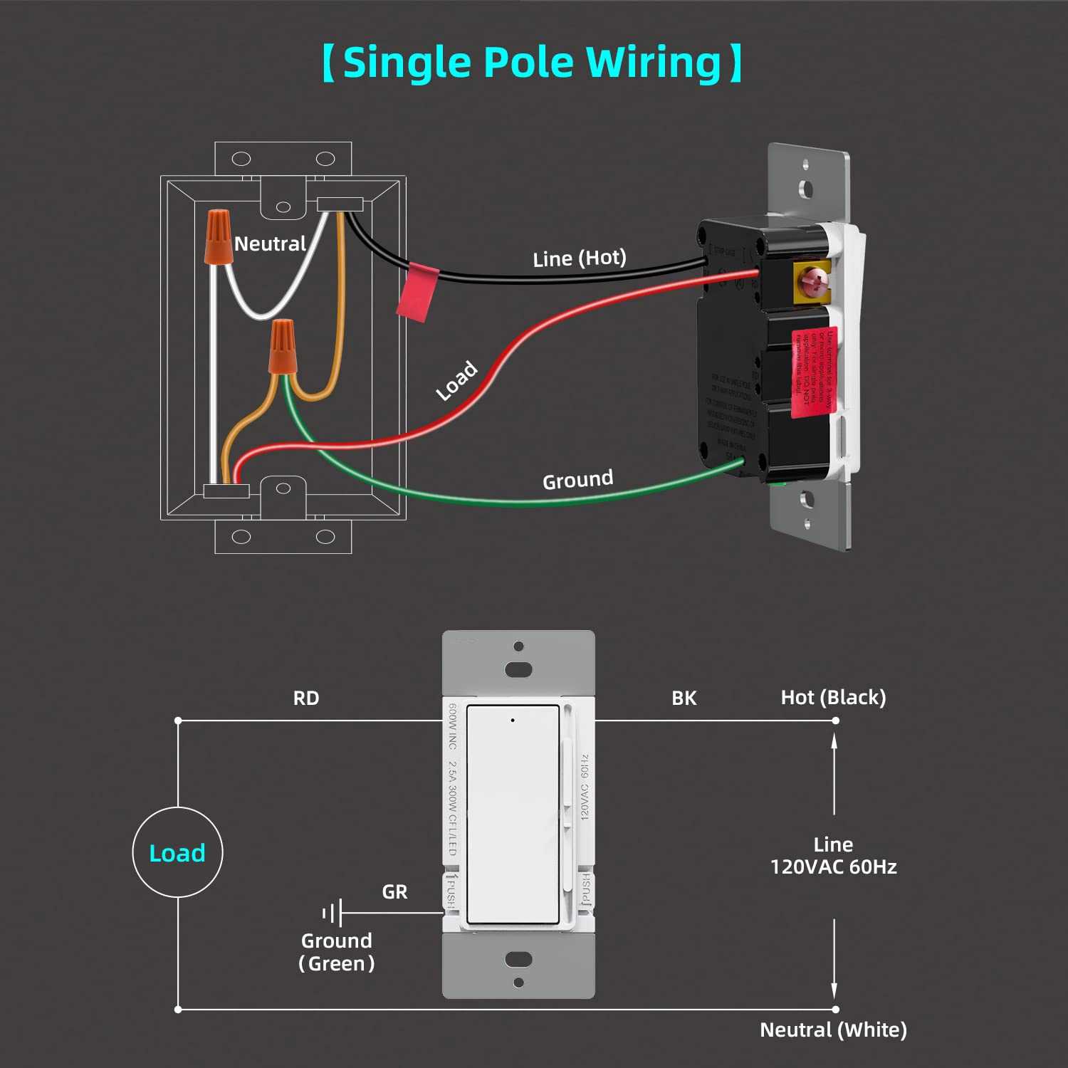 wiring diagram for a 3 way dimmer switch