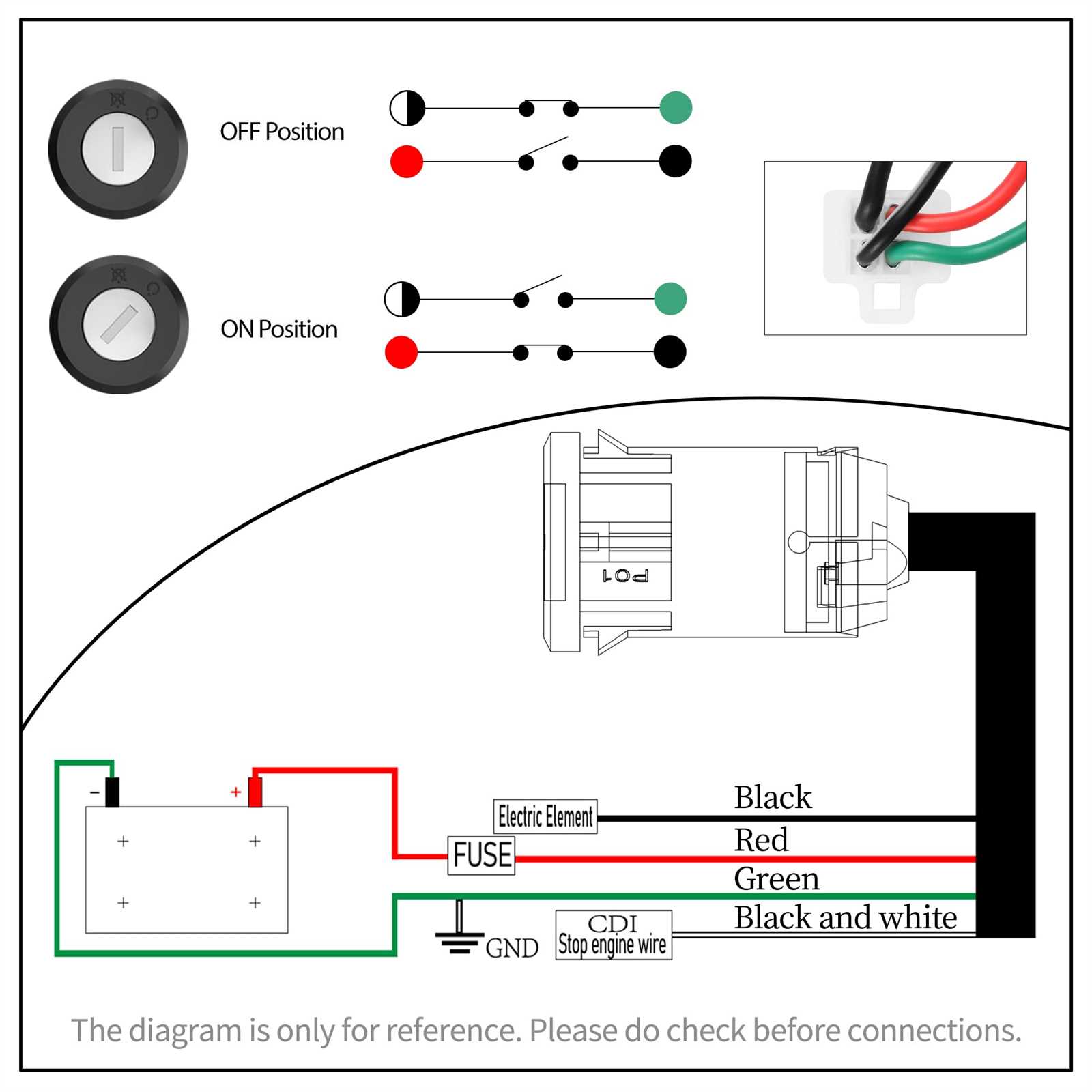 4 wire ignition switch wiring diagram