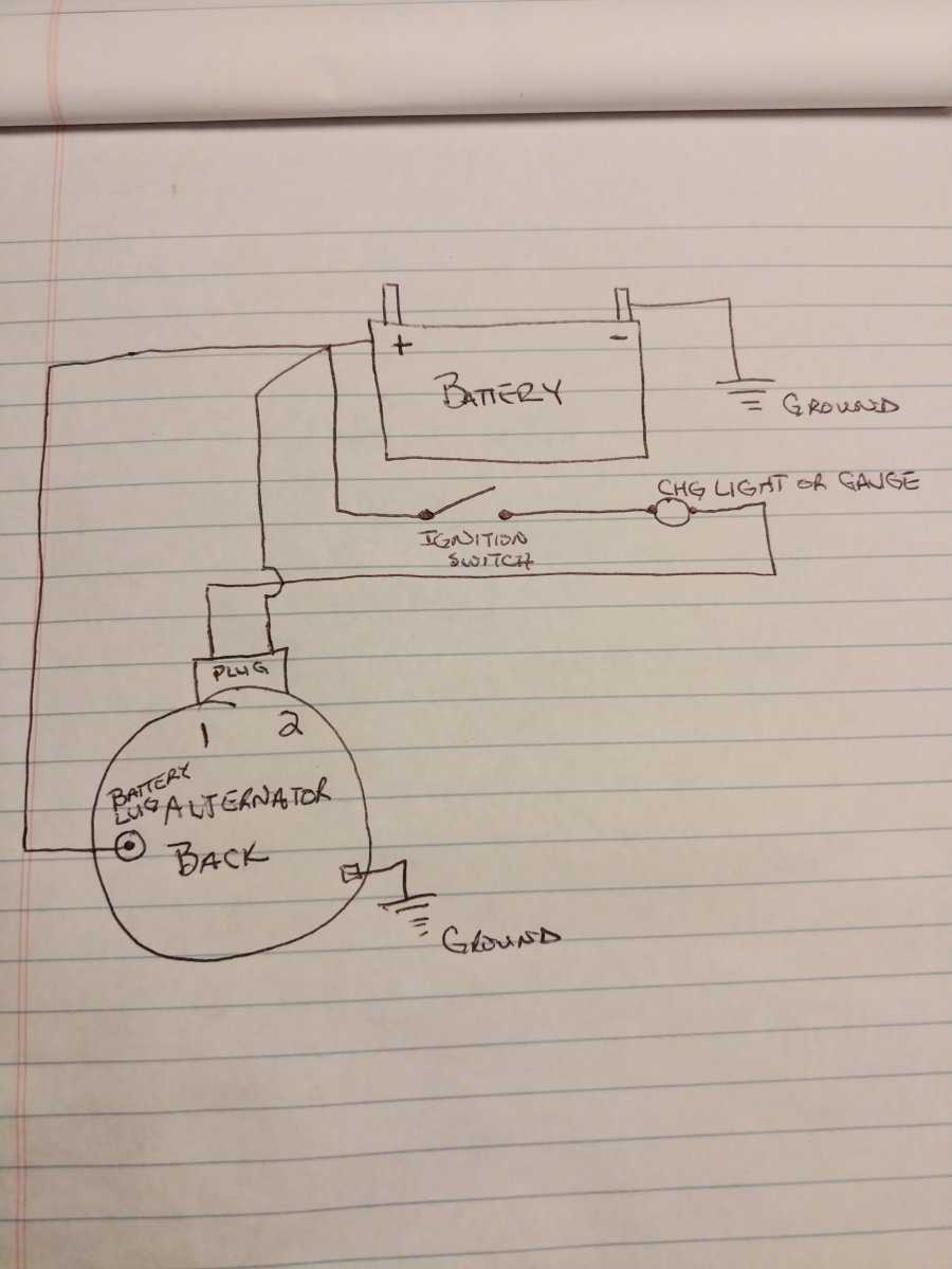 tractor alternator wiring diagram